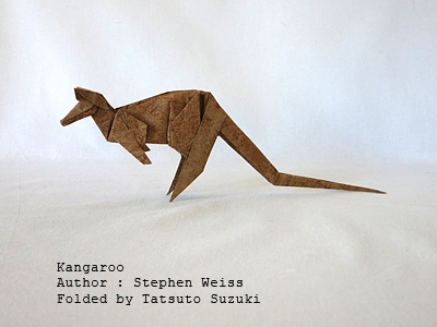 Photo Origami Kangaroo, Author : Stephen Weiss, Folded by Tatsuto Suzuki